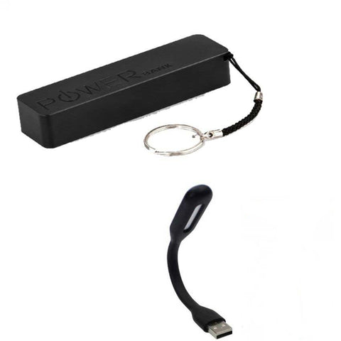 Combo Of 1 Power Bank 2600Mah   1 Led Usb Portable Lamp